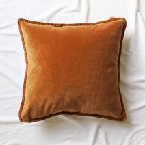Brown Sugar Stonewashed Velvet Cushion by Biggie Best